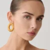 Yara Metal Wounded Stud Earring – Gold