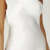 Yvette Slip Maxi Dress With Asymmetrical Hem – White Yvette Slip Maxi Dress With Asymmetrical Hem – White