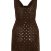 Zahra Diamante Cowl Mini Dress – Chocolate Zahra Diamante Cowl Mini Dress – Chocolate