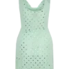 Zahra Diamante Cowl Mini Dress – Mint Zahra Diamante Cowl Mini Dress – Mint