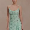 Zahra Diamante Cowl Mini Dress – Mint Zahra Diamante Cowl Mini Dress – Mint