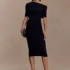 Zandie Cashmere Blend Knit Midi Dress – Black Zandie Cashmere Blend Knit Midi Dress – Black