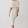Zandie Cashmere Blend Knit Midi Dress – Ivory Zandie Cashmere Blend Knit Midi Dress – Ivory