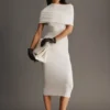 Zandie Cashmere Blend Knit Midi Dress – Ivory Zandie Cashmere Blend Knit Midi Dress – Ivory