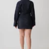 Zarah Denim Long Sleeve Mini Dress – Indigo Pinstripe Zarah Denim Long Sleeve Mini Dress – Indigo Pinstripe
