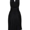 Zelda Asymmetric Slinky Midi Dress – Black Zelda Asymmetric Slinky Midi Dress – Black