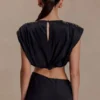 Zendaya Silk Crop Top – Black Zendaya Silk Crop Top – Black