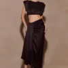 Zendaya Silk Crop Top – Black Zendaya Silk Crop Top – Black
