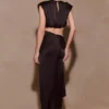 Zendaya Silk Crop Top – Black Zendaya Silk Crop Top – Black