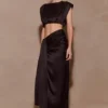 Zendaya Silk Crop Top – Black Zendaya Silk Crop Top – Black
