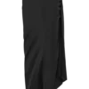Zendaya Silk Midi Skirt – Black
