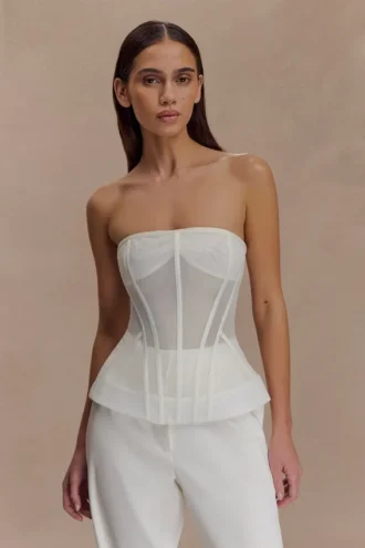 Zoe Structured Corset – White Zoe Structured Corset – White