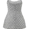 Zuri Hand Beaded Embellished Peplum Corset – Silver